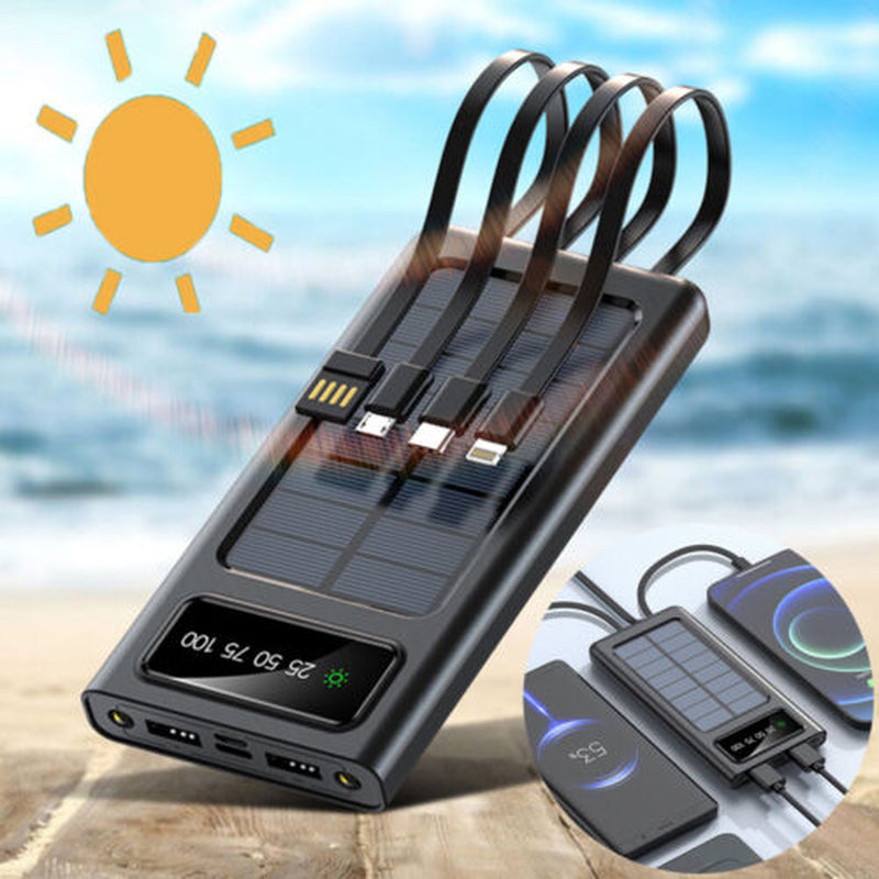 Super 4000000Mah USB Portable Charger Solar Power Bank for Cell Phone Waterproof