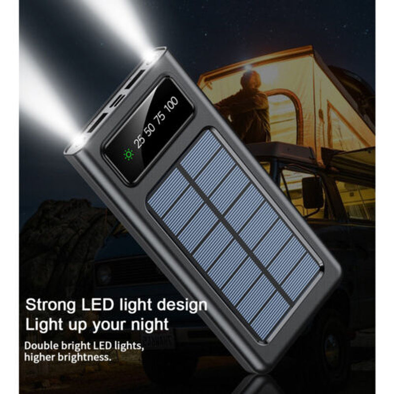 Super 4000000Mah USB Portable Charger Solar Power Bank for Cell Phone Waterproof